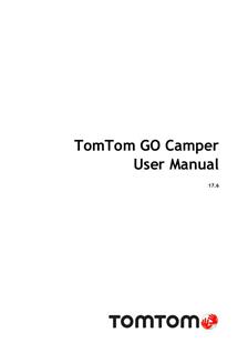 TomTom Go Camper manual. Camera Instructions.